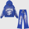 Hellstar Merch Yoga Records Blue Tracksuit