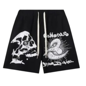 Hellstar Merch Branded Black Shorts